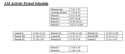 AM Activity Period